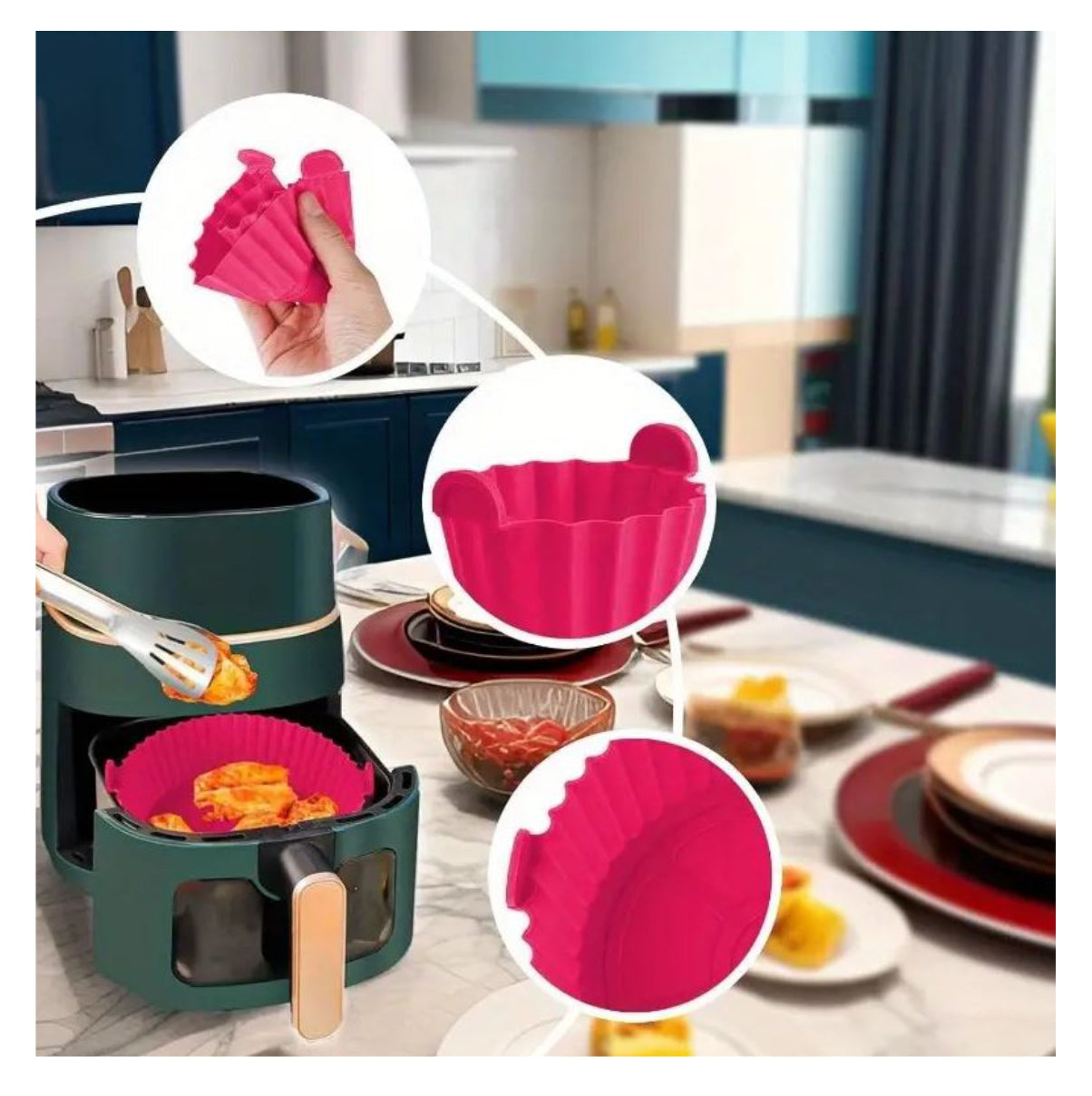 Pack de 6 Moldes de Silicona para Freidora
